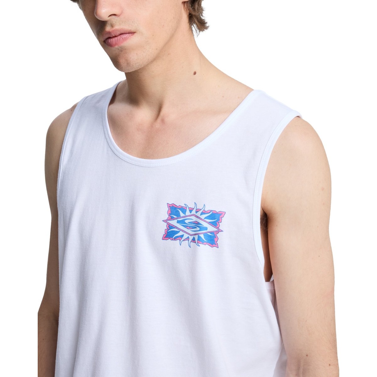 Débardeur EV STARFISH STAMP blanc white, QUIKSILVER