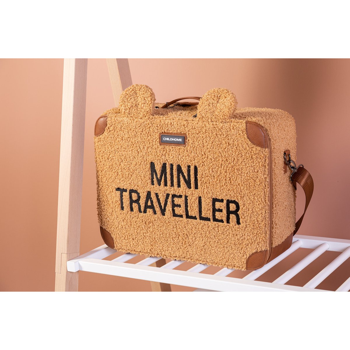 Valise enfant Mini Traveller marron, CHILDHOME