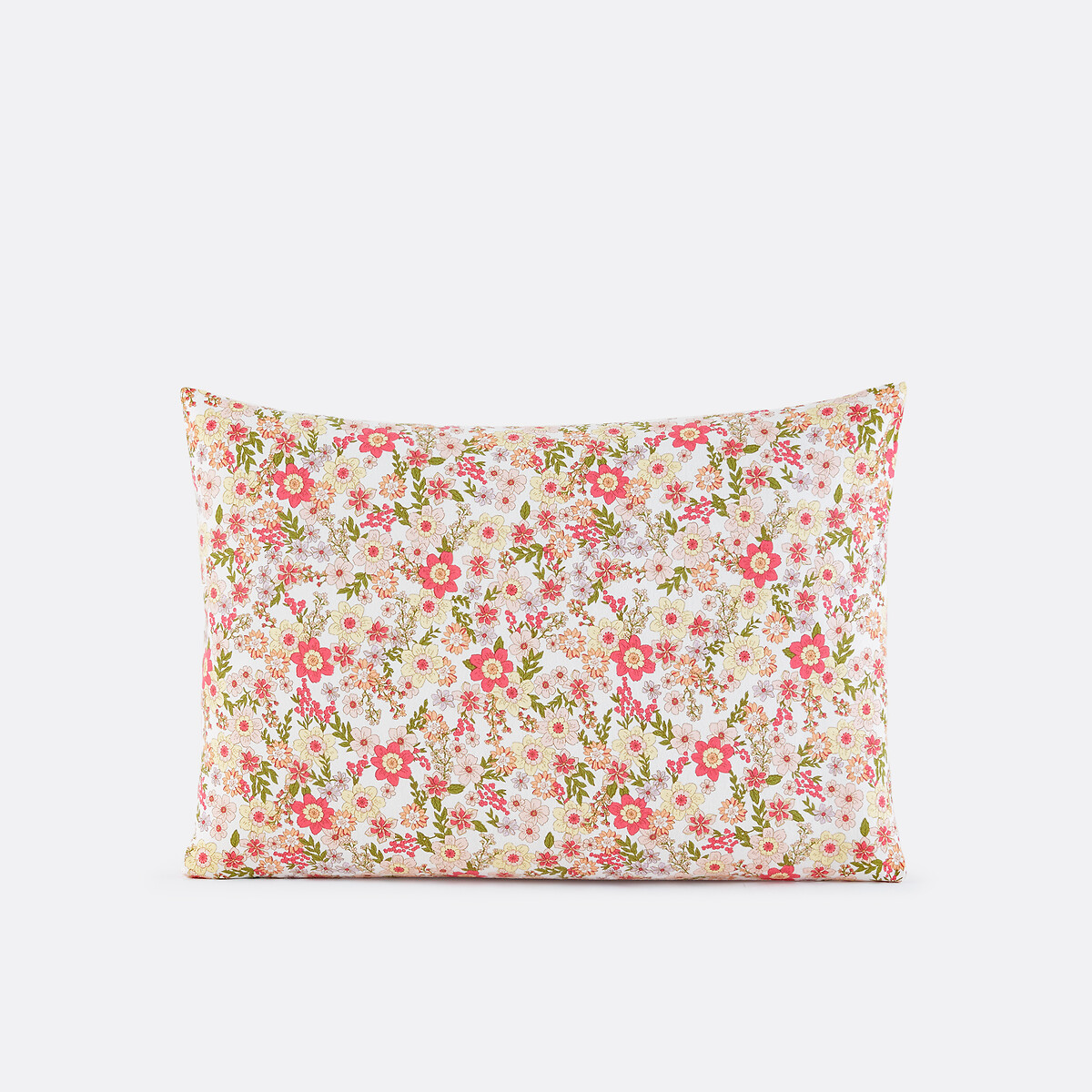 Funda de almohada para cama infantil, de franela, estampado de flores, MEREDITH crudo/rosa, LA REDOUTE INTERIEURS