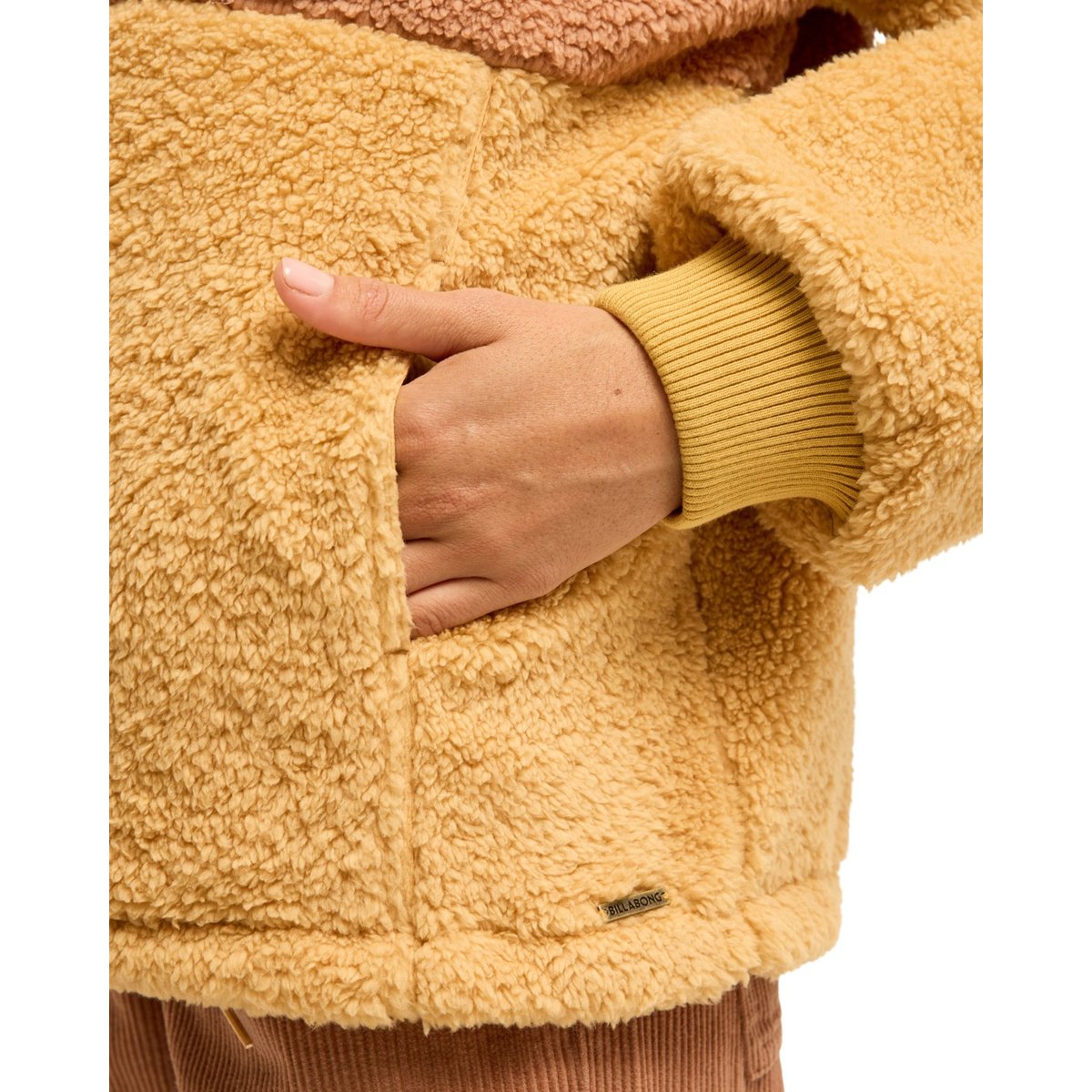 Polaire demi-zip TIME OFF jaune curry, BILLABONG