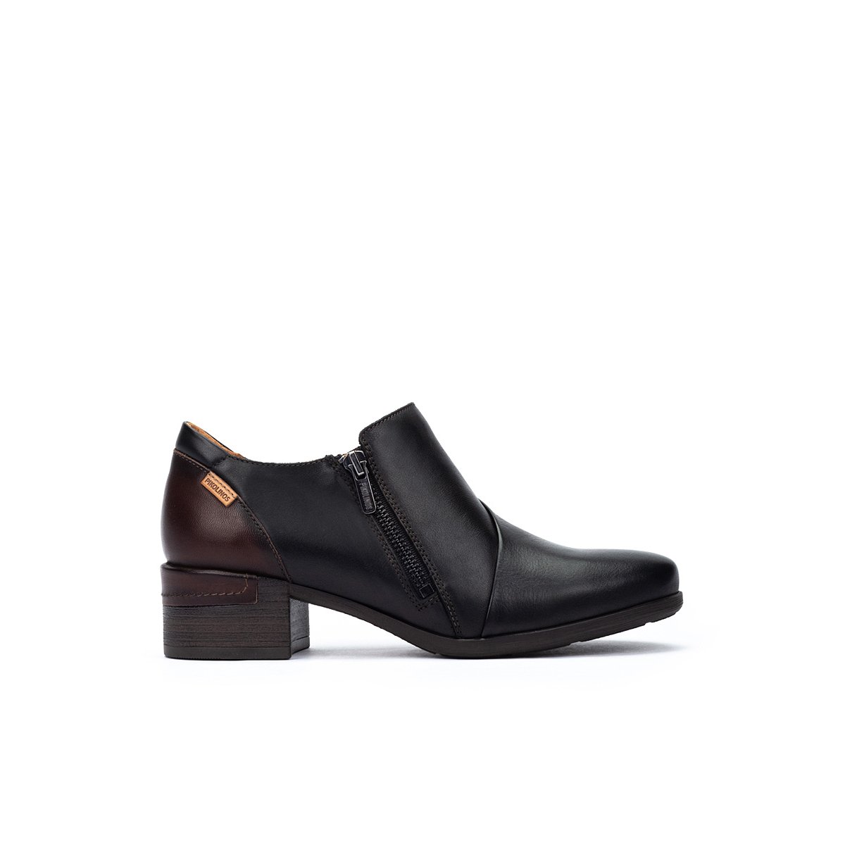 Chaussures à talon cuir Malaga black, PIKOLINOS
