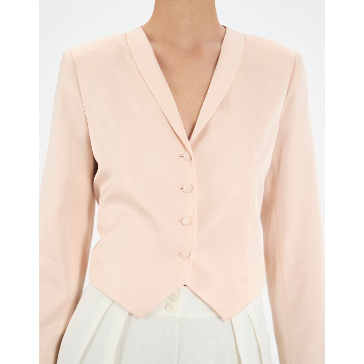 Veste-boléro Ole rose pâle pale pink, INES DE LA FRESSANGE PARIS