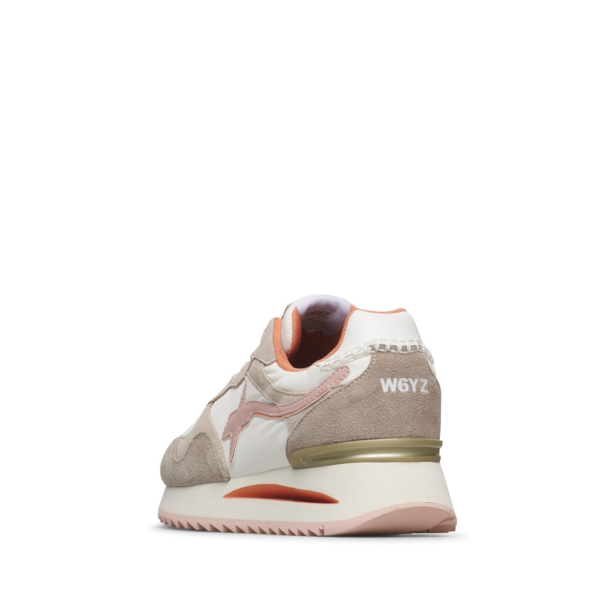 Sneakers en tissu technique et en daim YAK-W. beige-blanc, W6YZ