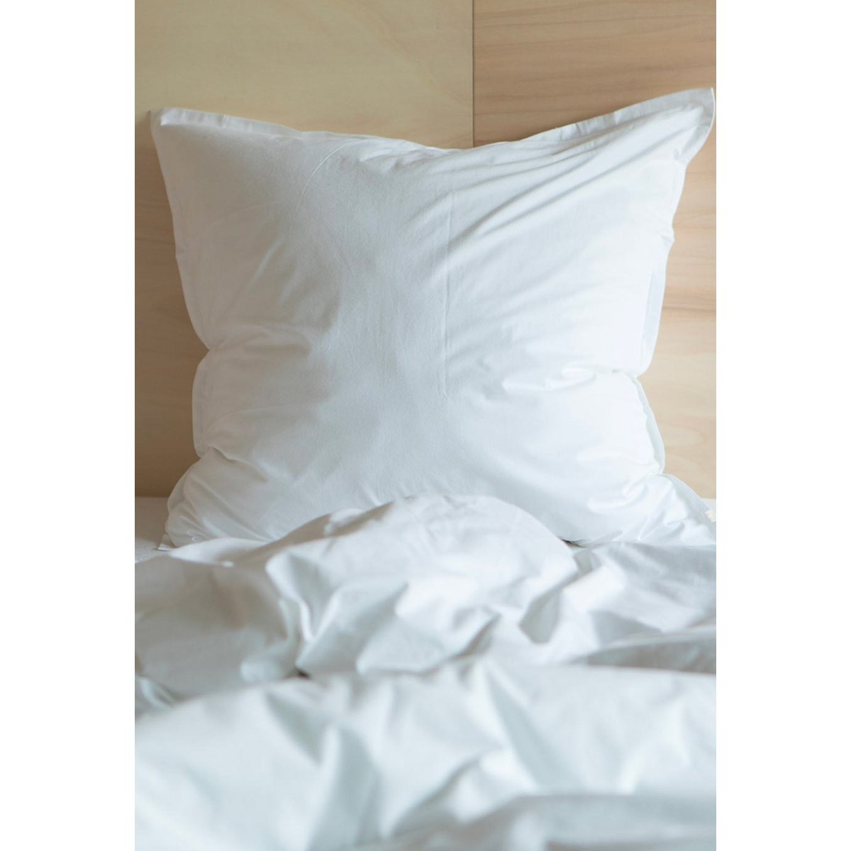 Housse de couette en coton lavé uni fermeture boutons, Les Essentiels blanc snow, GABRIELLE PARIS