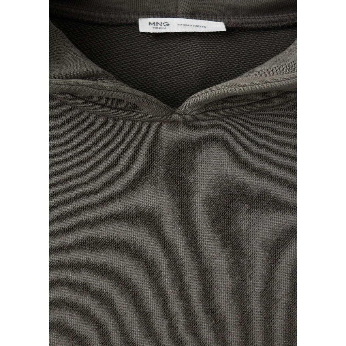 Sweater à capuche coton gris anthracite, MANGO TEEN