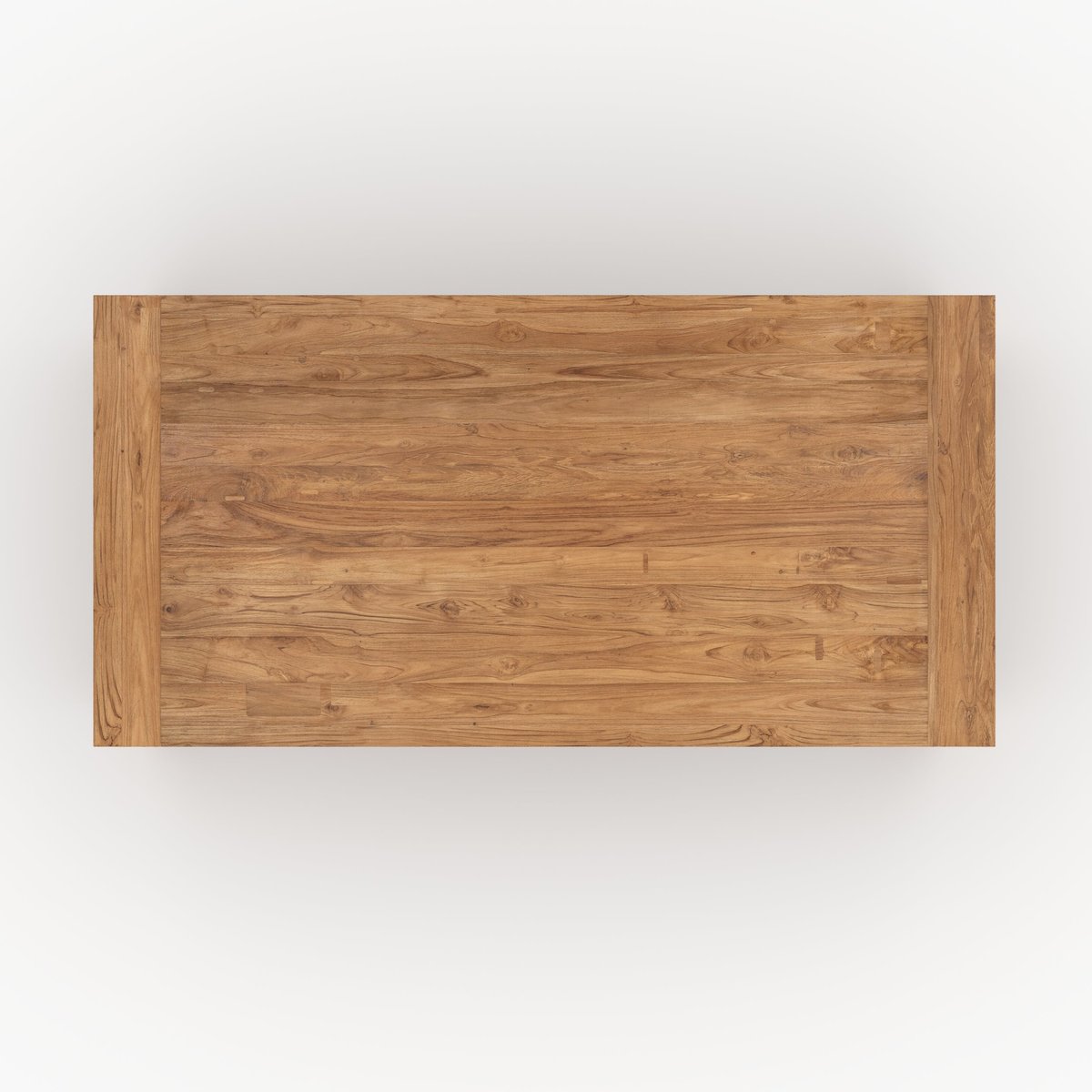 Table rectangulaire 8 personnes en bois de teck recyclé 200cm - MÉMO bois clair, MAISON PAVANE