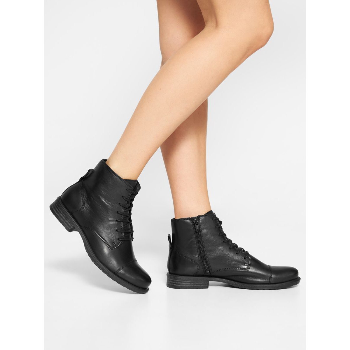 Bottes En Cuir noir - black, BIANCO
