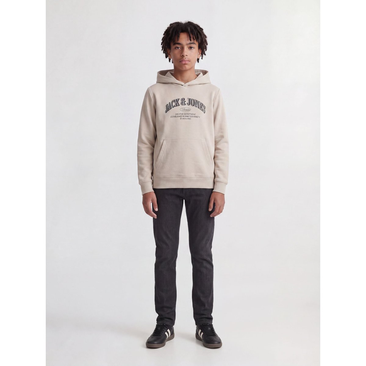 Coupe Regular black denim, JACK & JONES JUNIOR