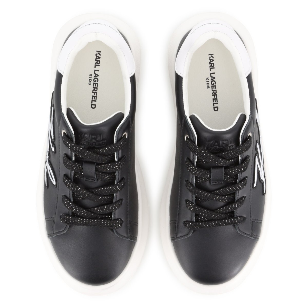 Baskets basse à lacets black, KARL LAGERFELD KIDS