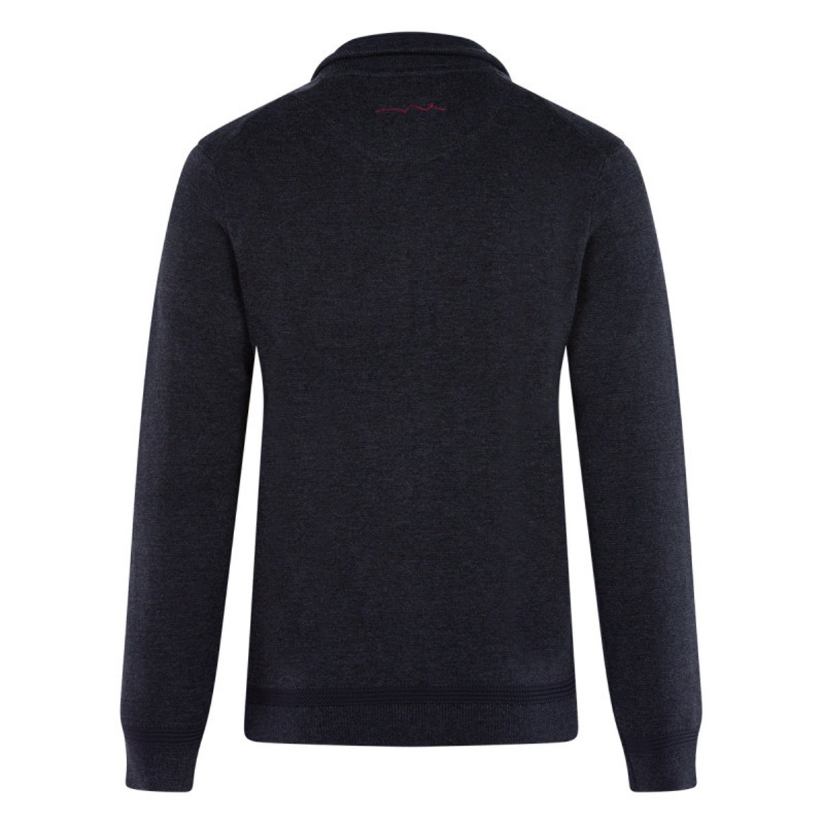 Gilet anthracite uni 100% coton coupe régular avec un col cheminée gris, TEDDY SMITH