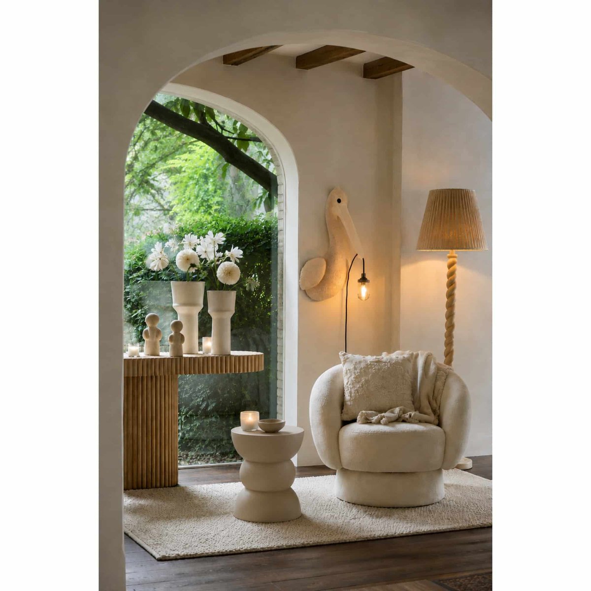 Lampe Murale Plastique PELIKAAN rose clair, LIGHT & LIVING