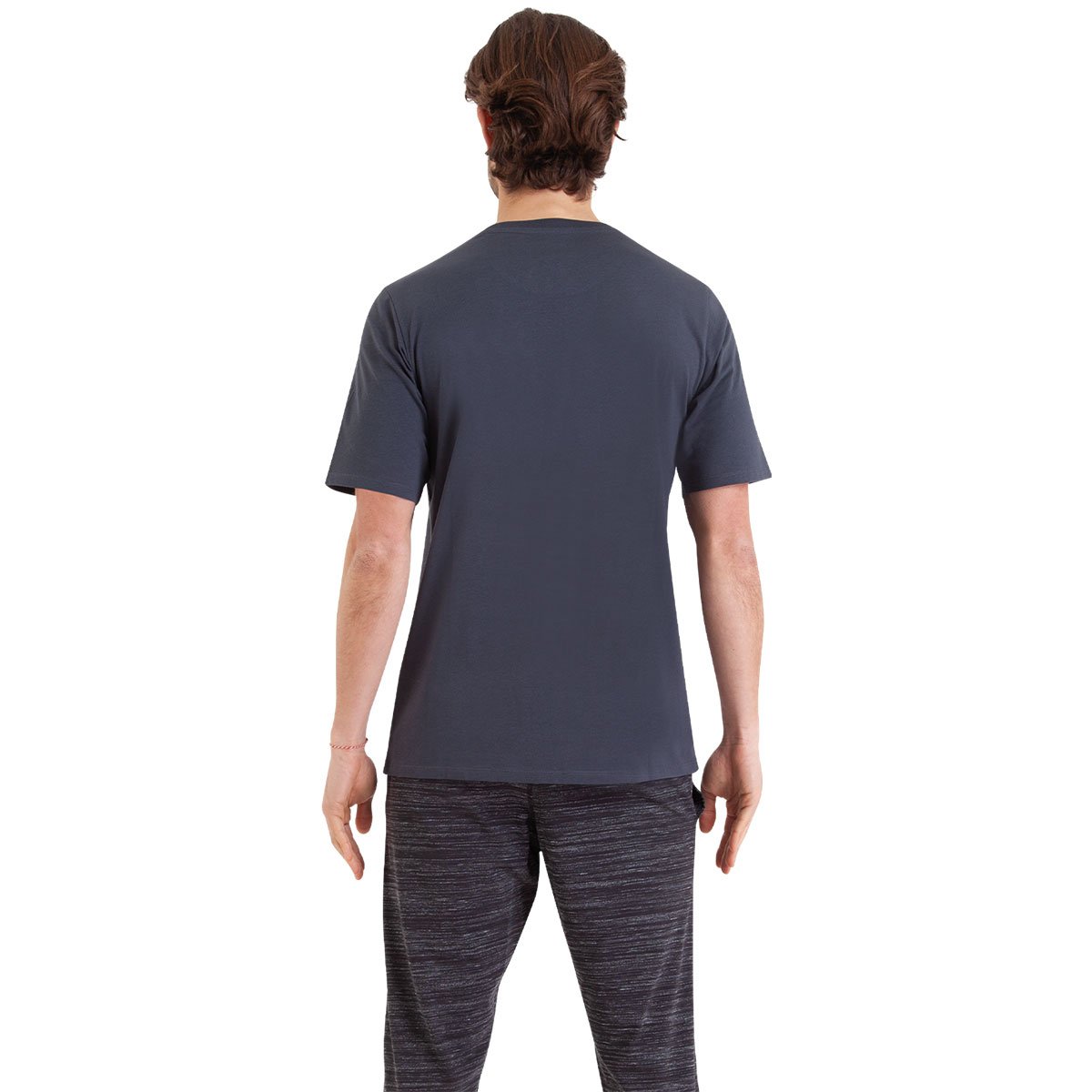 Pyjama manches courtes col rond anthracite, ATHENA