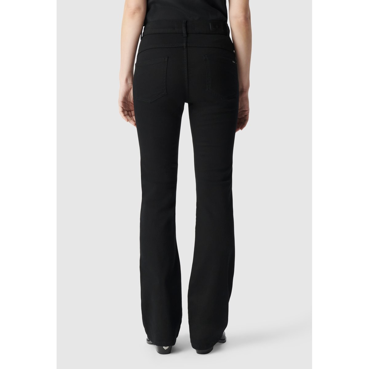Jean flare taille haute Waterless JODIE noir, IKKS