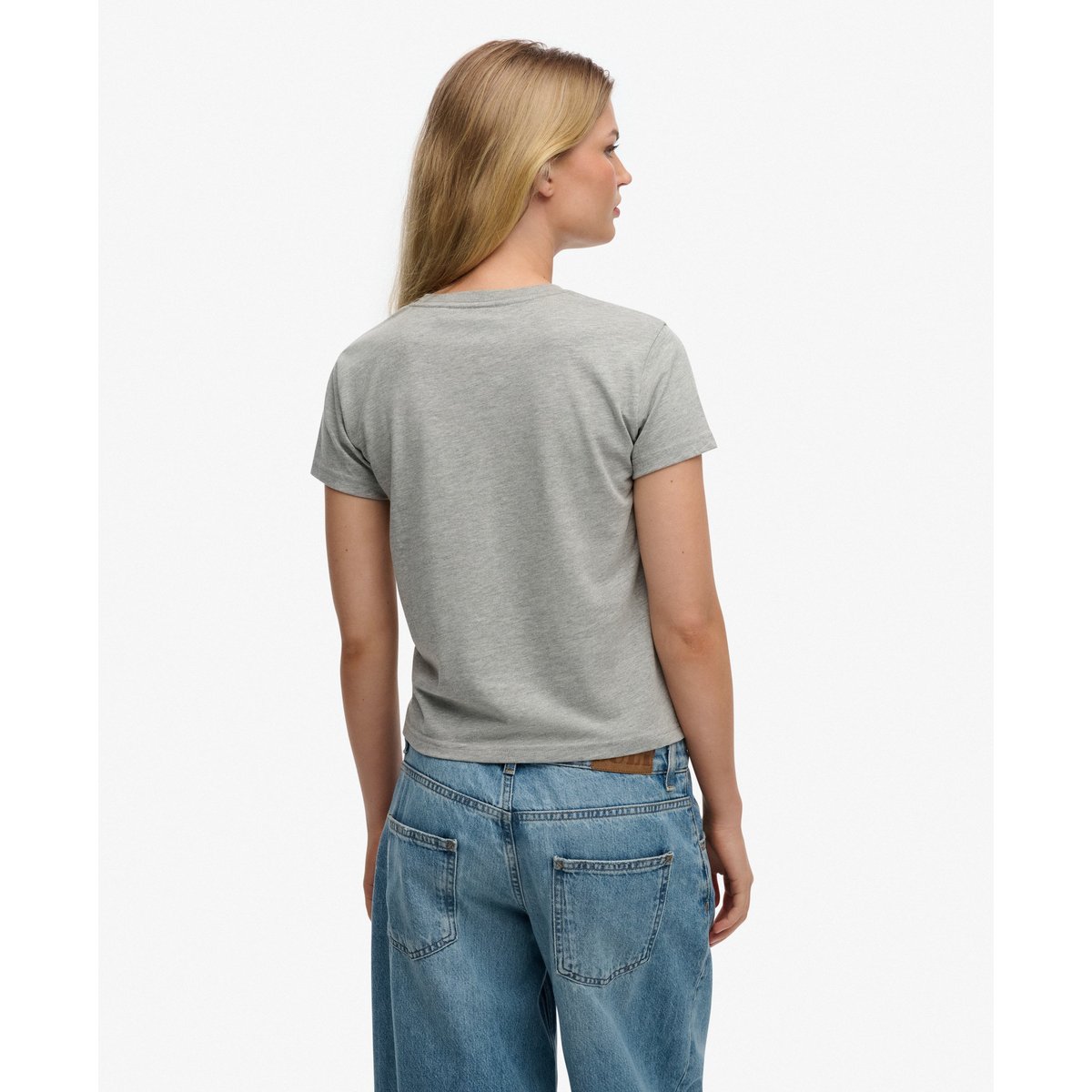 T-shirt Athletic Essentials Graphique Coupe Ajustée gris chiné, SUPERDRY