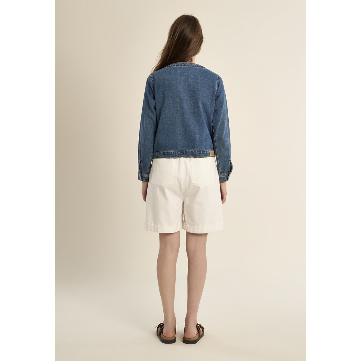 Veste en jean manches longues denim bleu, MOLLY BRACKEN