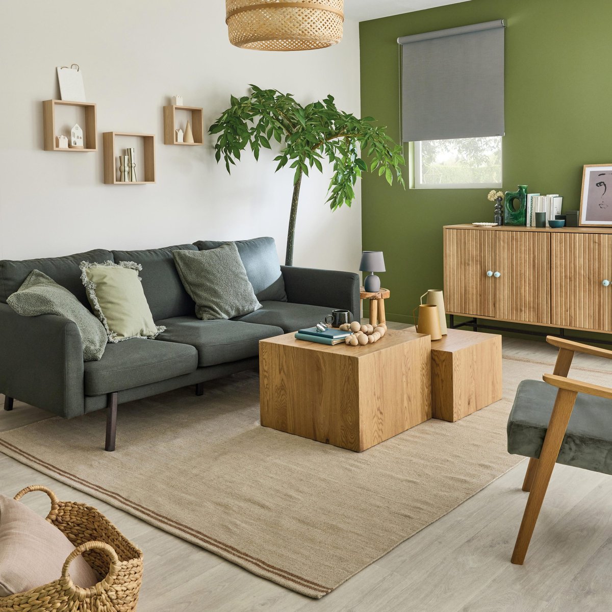 Tapis en polyester, NATIVE beige, INSPIRE