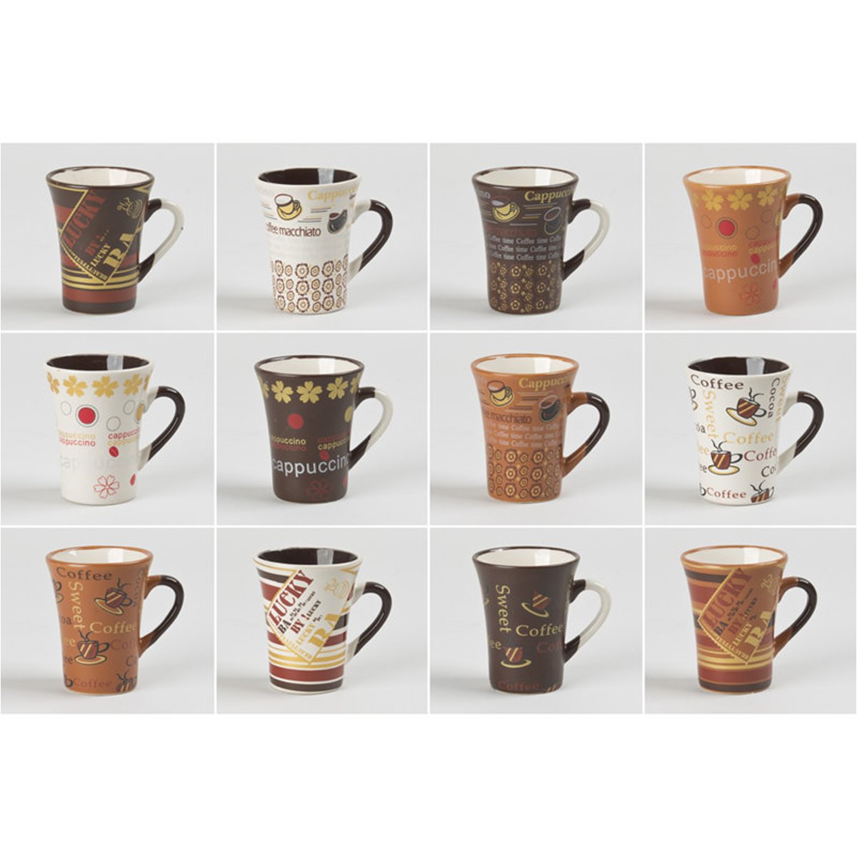 Coffret de 12 tasses à café 8 cl-COLLECTOR multicolore, TREND UP