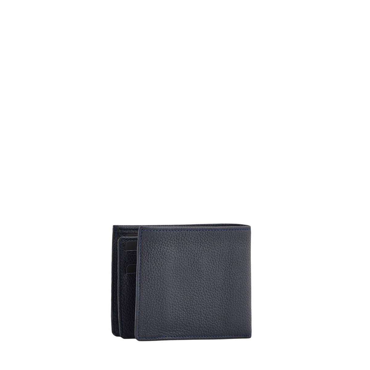 Portefeuille cuir Madras marine, ETRIER