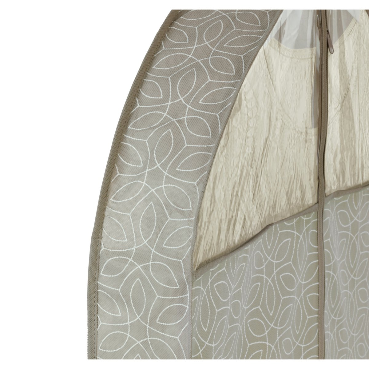 Lot de 2 housses de vêtements zippées BALANCE taupe, WENKO