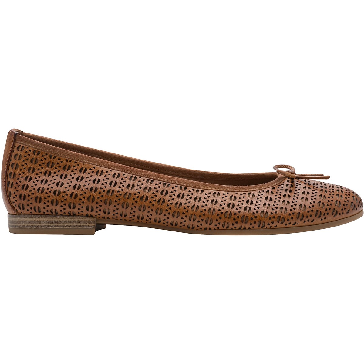Ballerines en cuir marron, TAMARIS