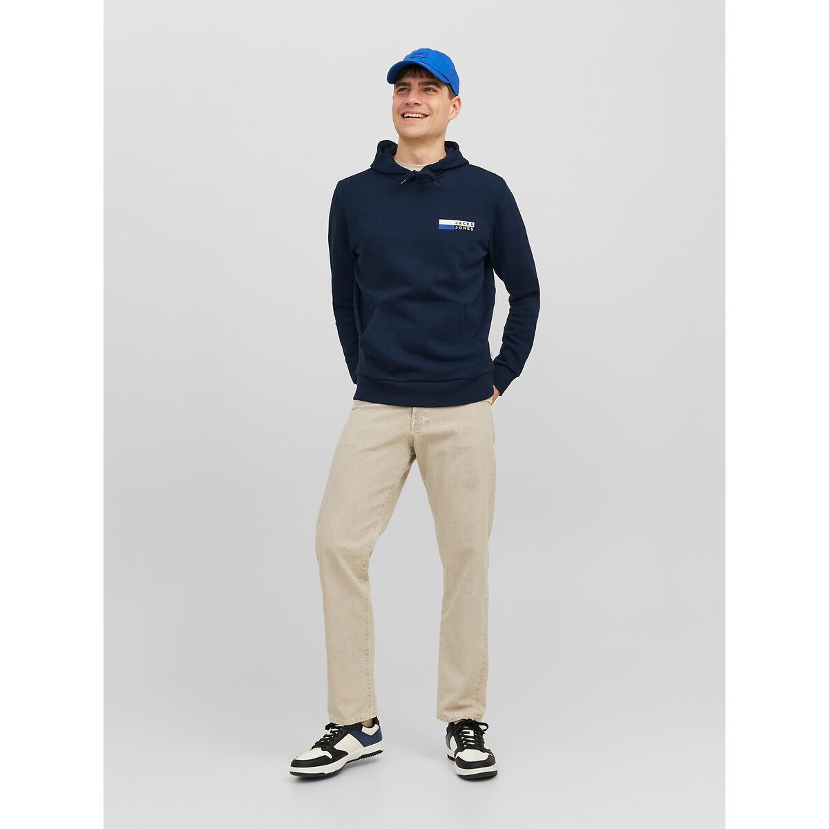 Sweat à capuche jjecorp bleu marine, JACK & JONES