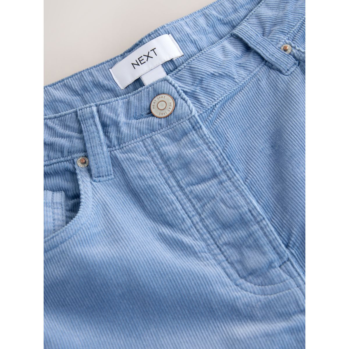 Pantalon large en velours côtelé bleu clair, NEXT