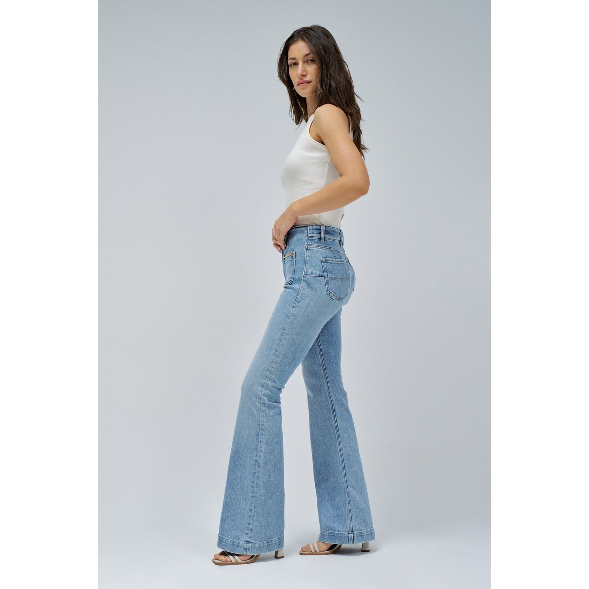 JEAN DESTINY PUSH UP FLARE bleu, SALSA JEANS