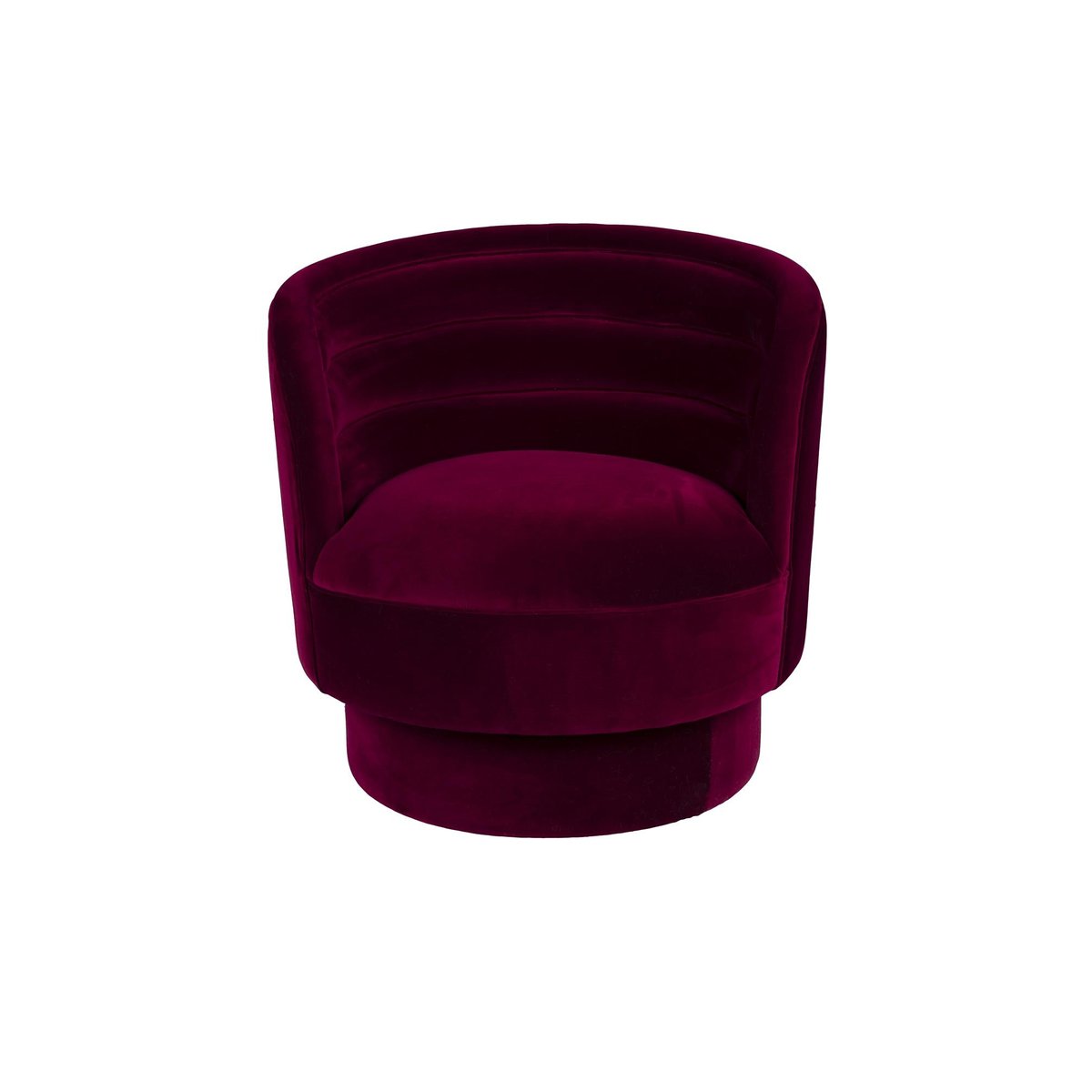 Fauteuil design pivotant en tissu, bohème, DOROTHY rouge, DUTCHBONE