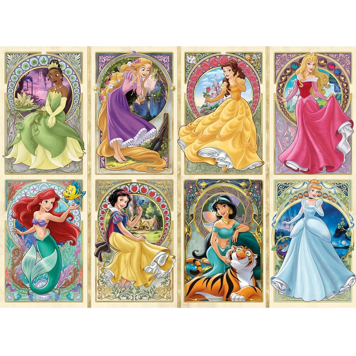 Puzzle Disney Princesses Art 1000 pièces noir, RAVENSBURGER