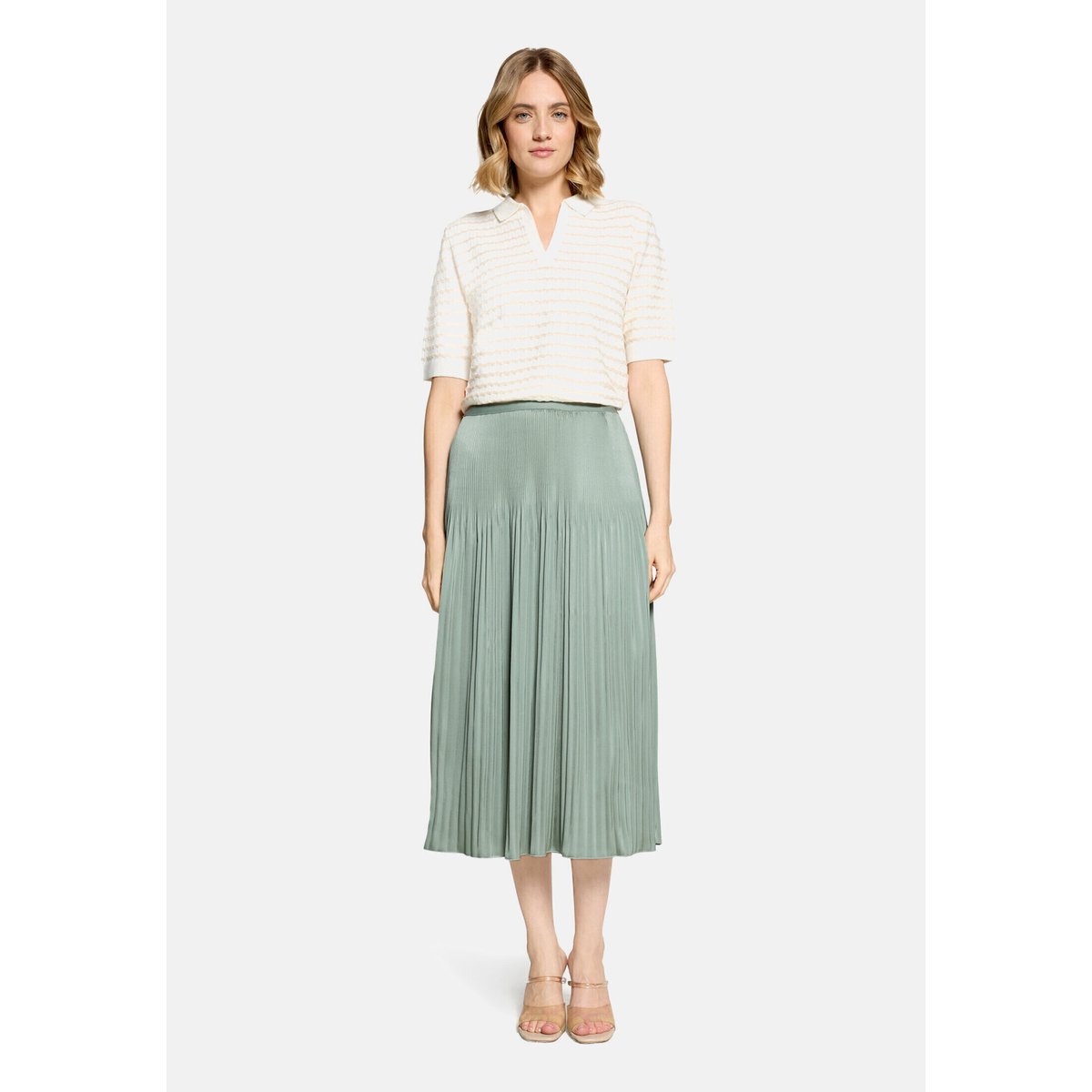 Jupe longueur midi à plis lily pad, BETTY & CO