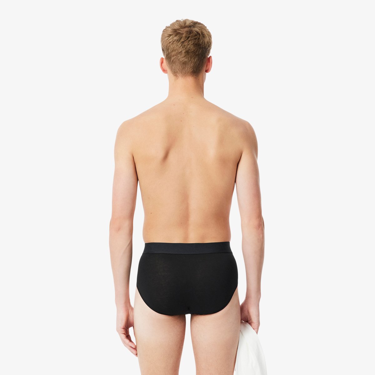 Lot de 3 slips jersey stretch noir-031, LACOSTE