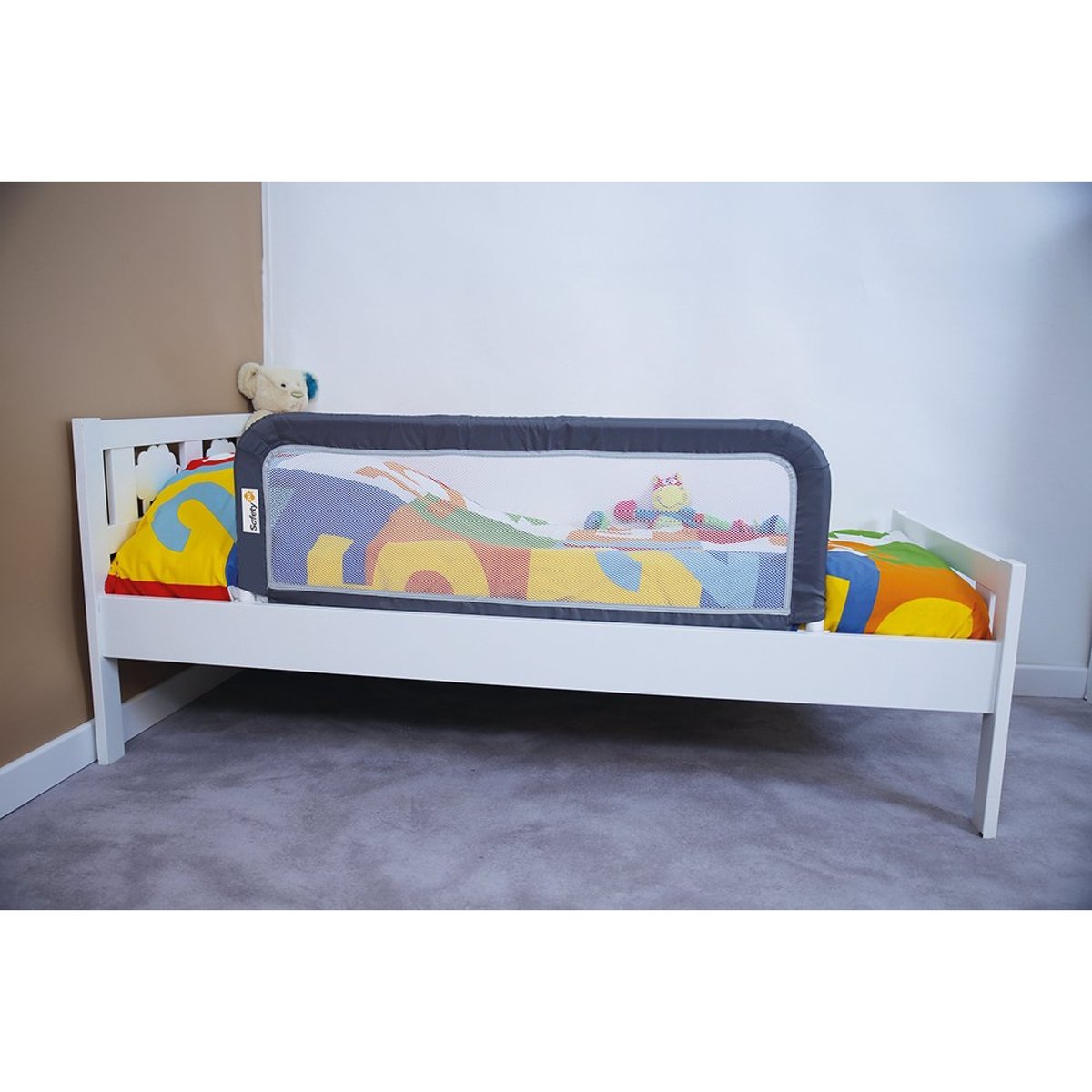 SAFETY 1ST Portable Bed Rail, Barrière de lit enfant pliable dark grey, SAFETY FIRST