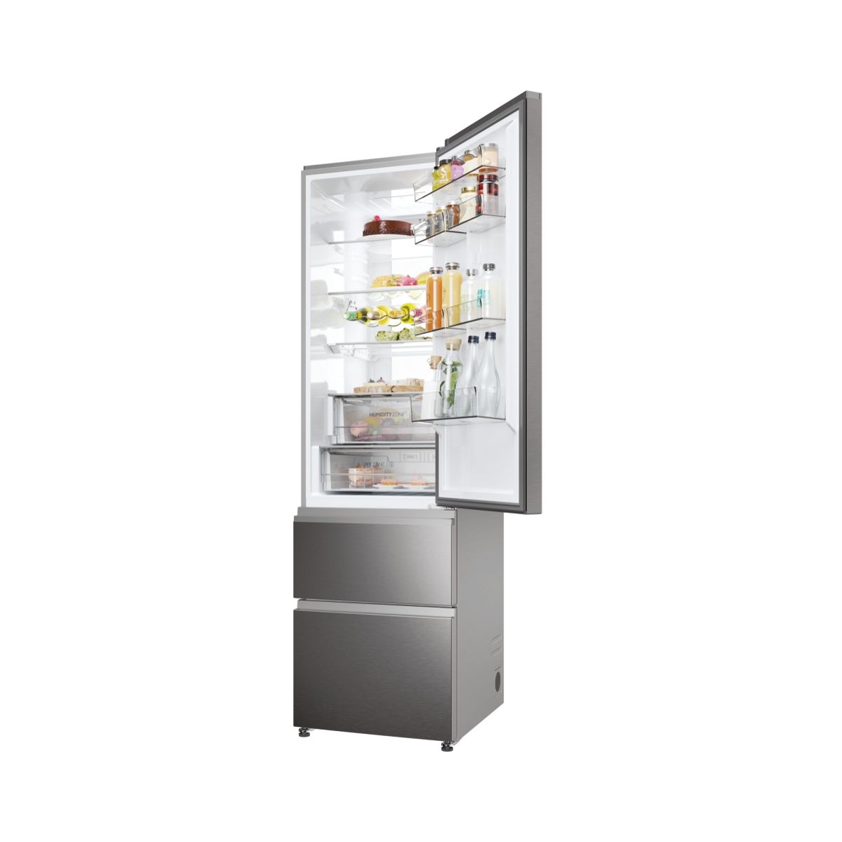 Réfrigérateur combiné HTW7620CNMP inox, HAIER
