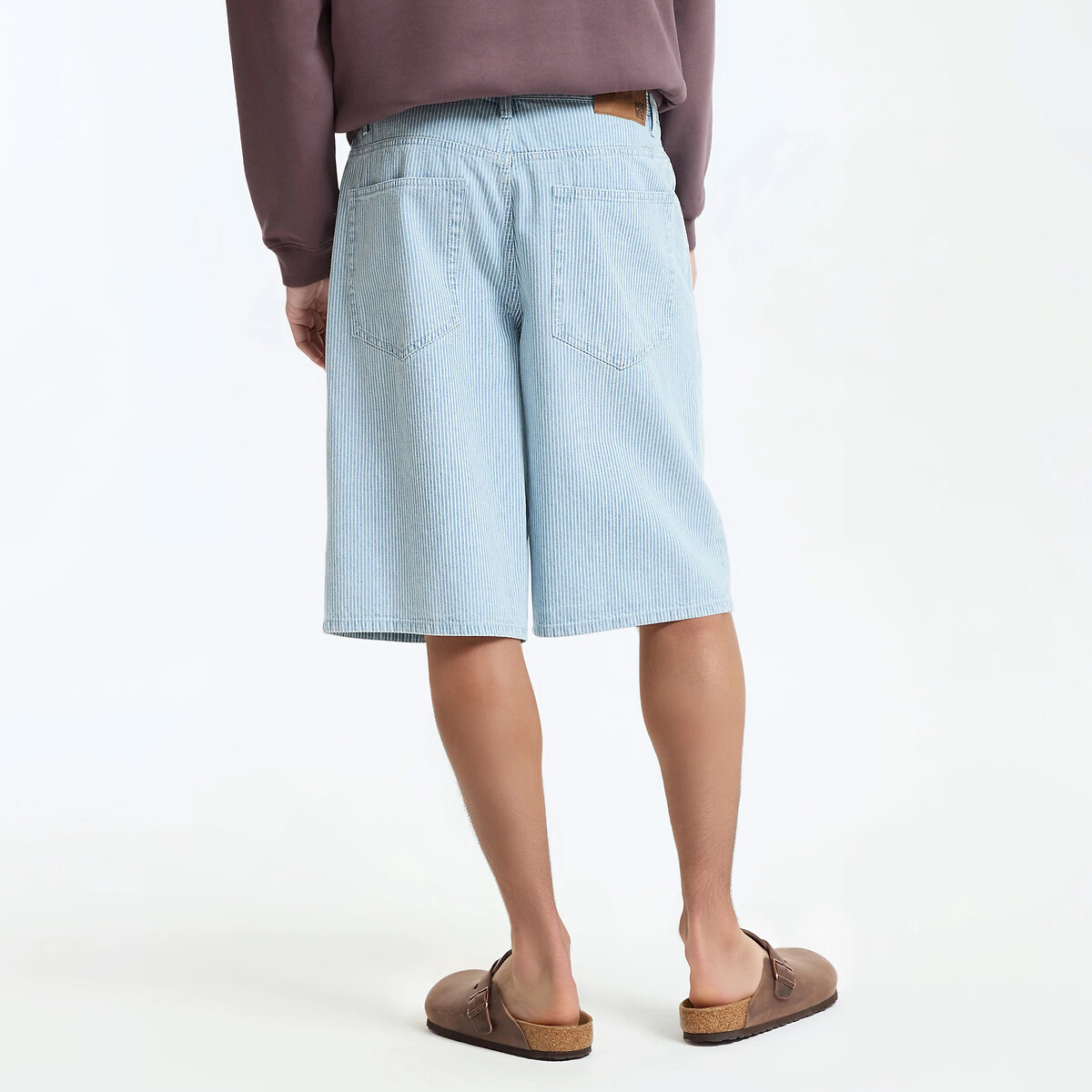 Striped Denim Bermuda Shorts blue striped/white, LA REDOUTE COLLECTIONS