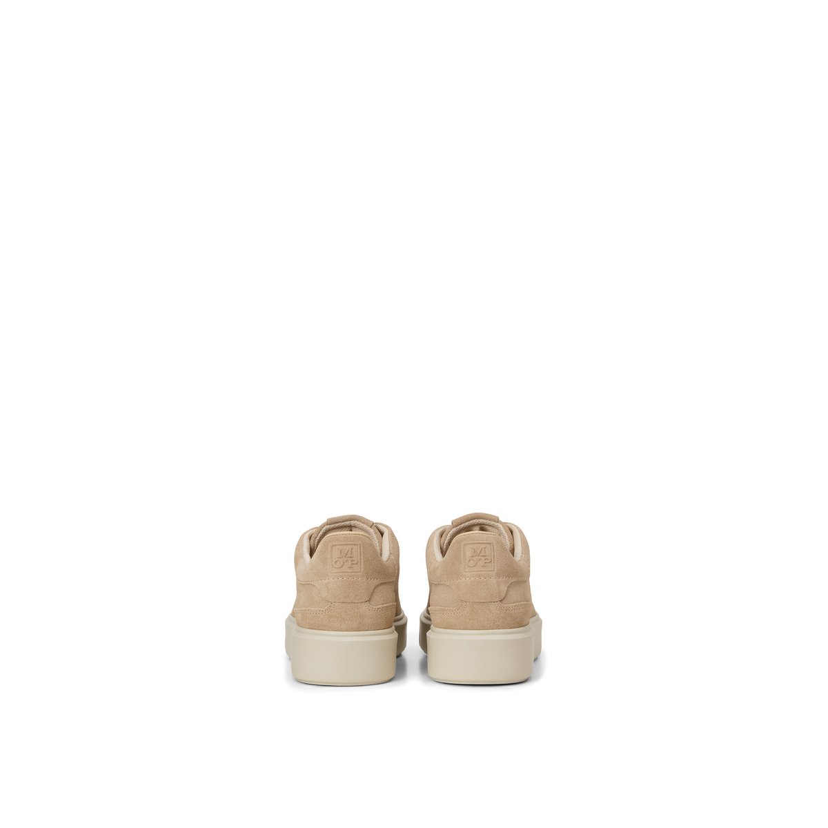 Baskets à semelles Cupsohlen, modèle Cora en cuir velours souple marron, MARC O'POLO