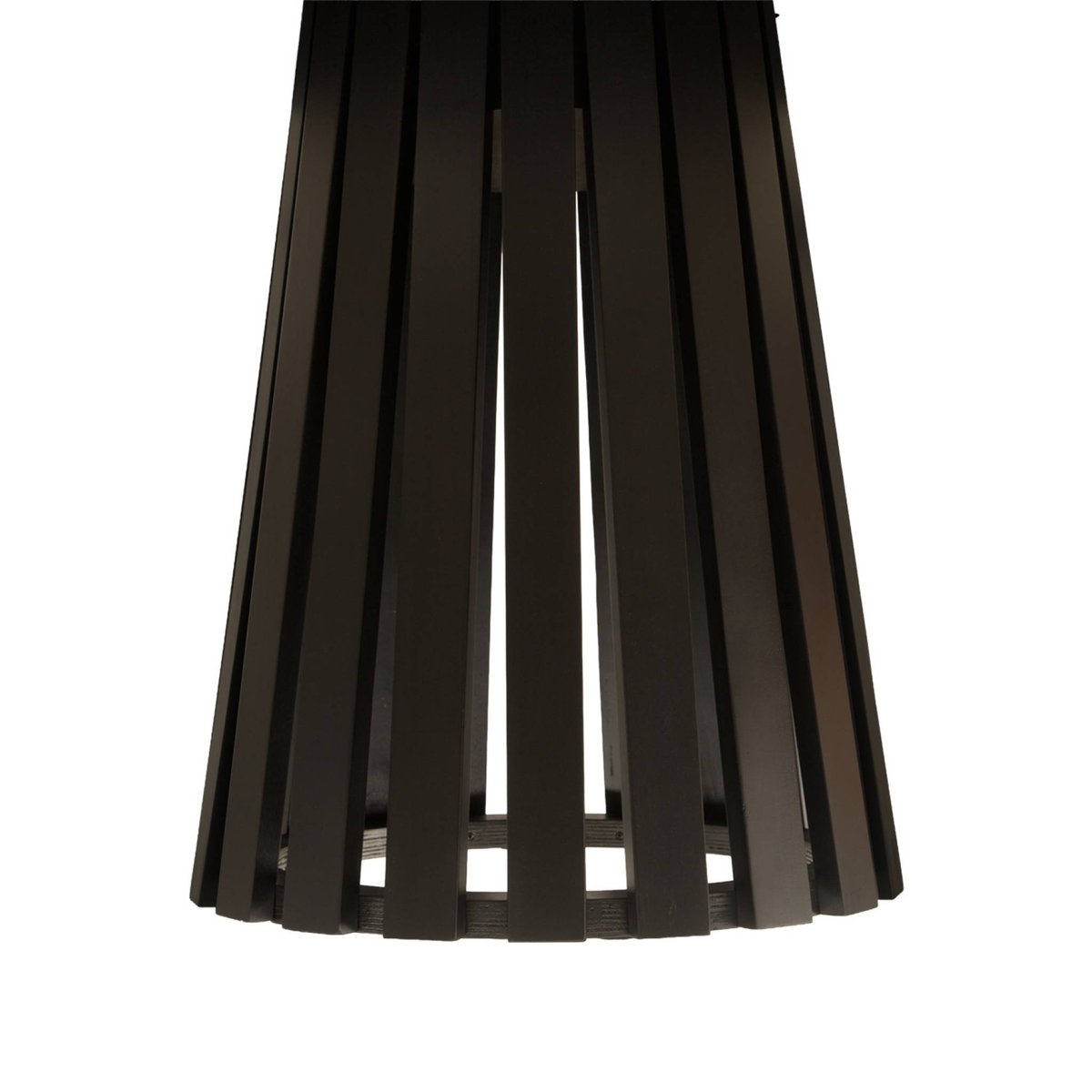 Table à manger ronde bois d'hévéa placage chêne 4 places ANGÈLE noir, SWEEEK