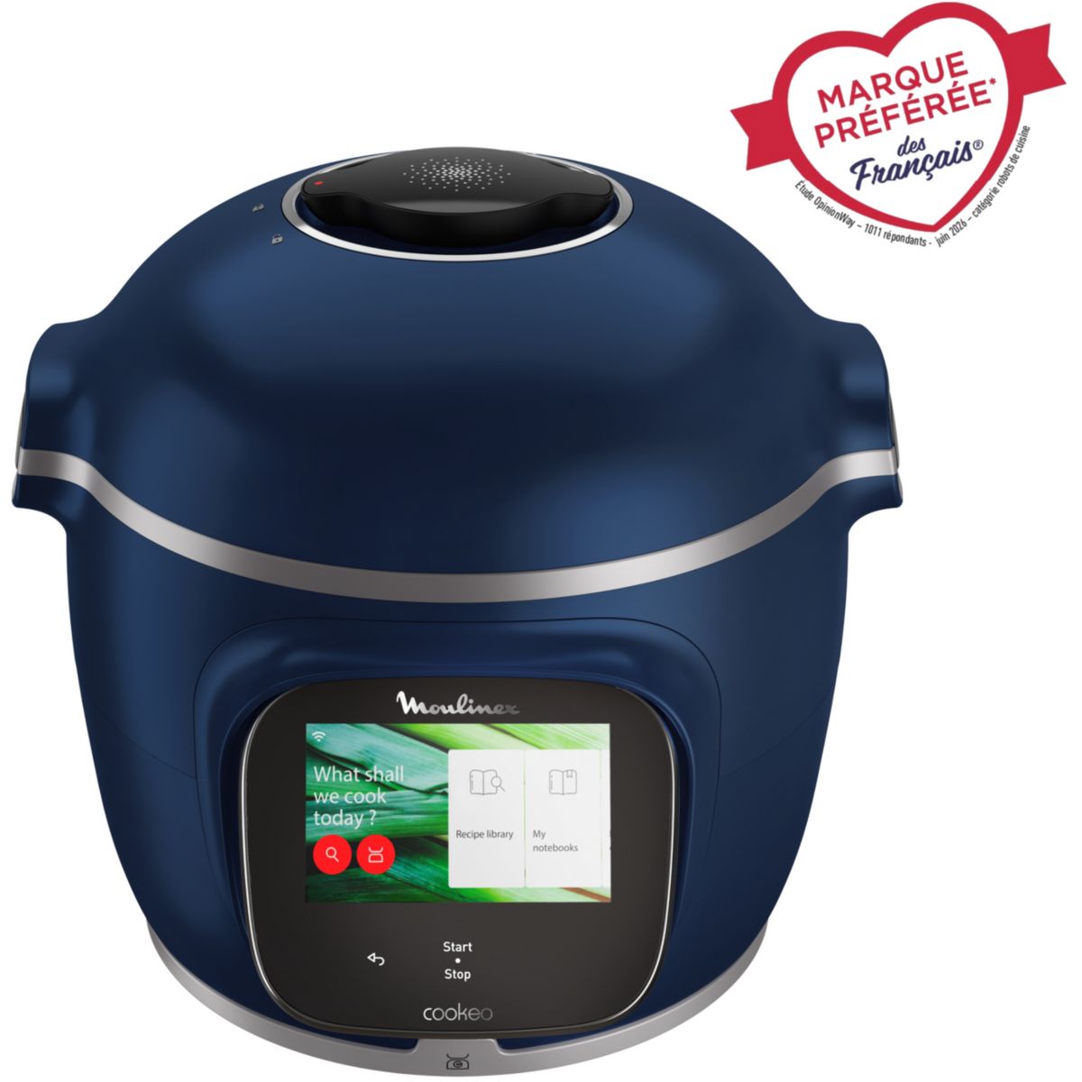 Cookeo CE943410 bleu  touch wifi pro balance integrée 6 L, 13 modes de cuisson, 250 recettes couleur unique, MOULINEX