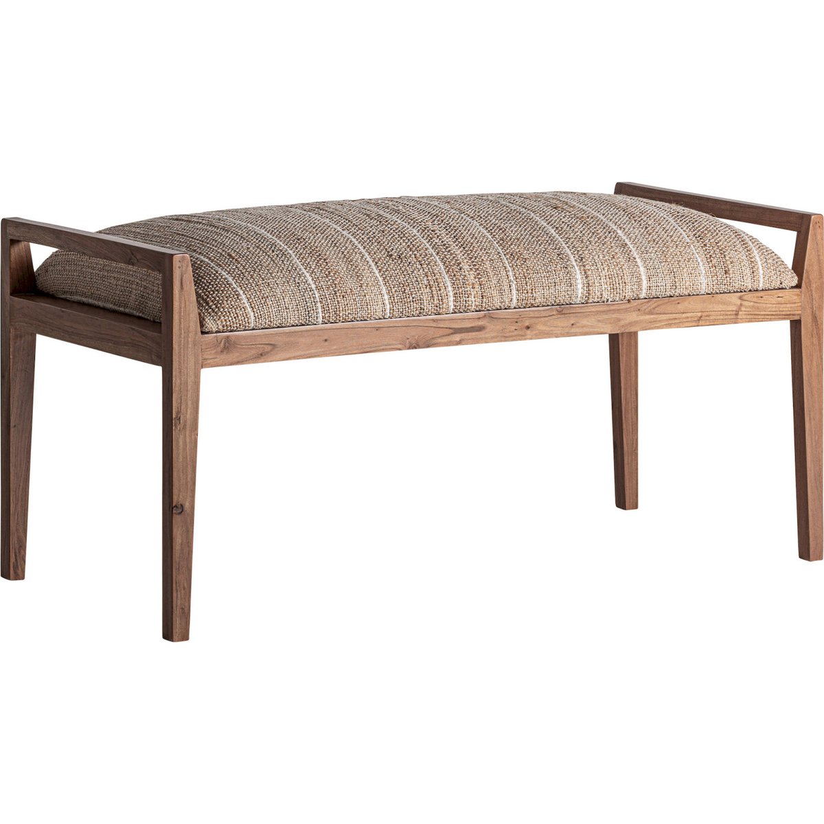 Banc contemporain en bois de manguier marron et beige, RECOLLECTION