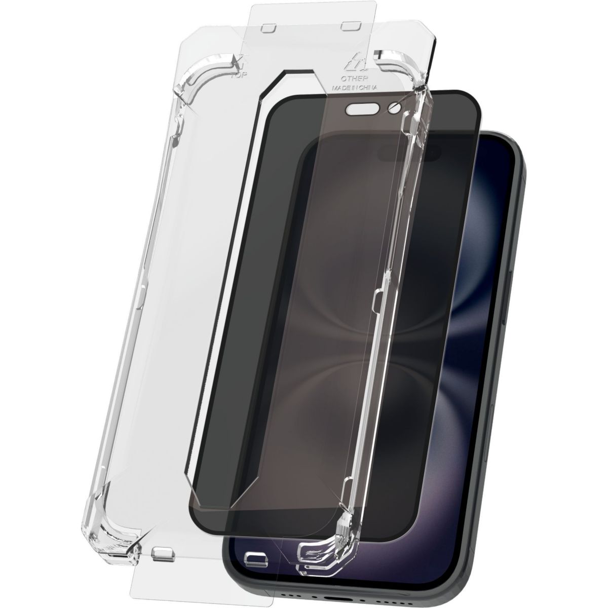 Protège écran iPhone 17 verre trempé anti-espion couleur unique, ADEQWAT