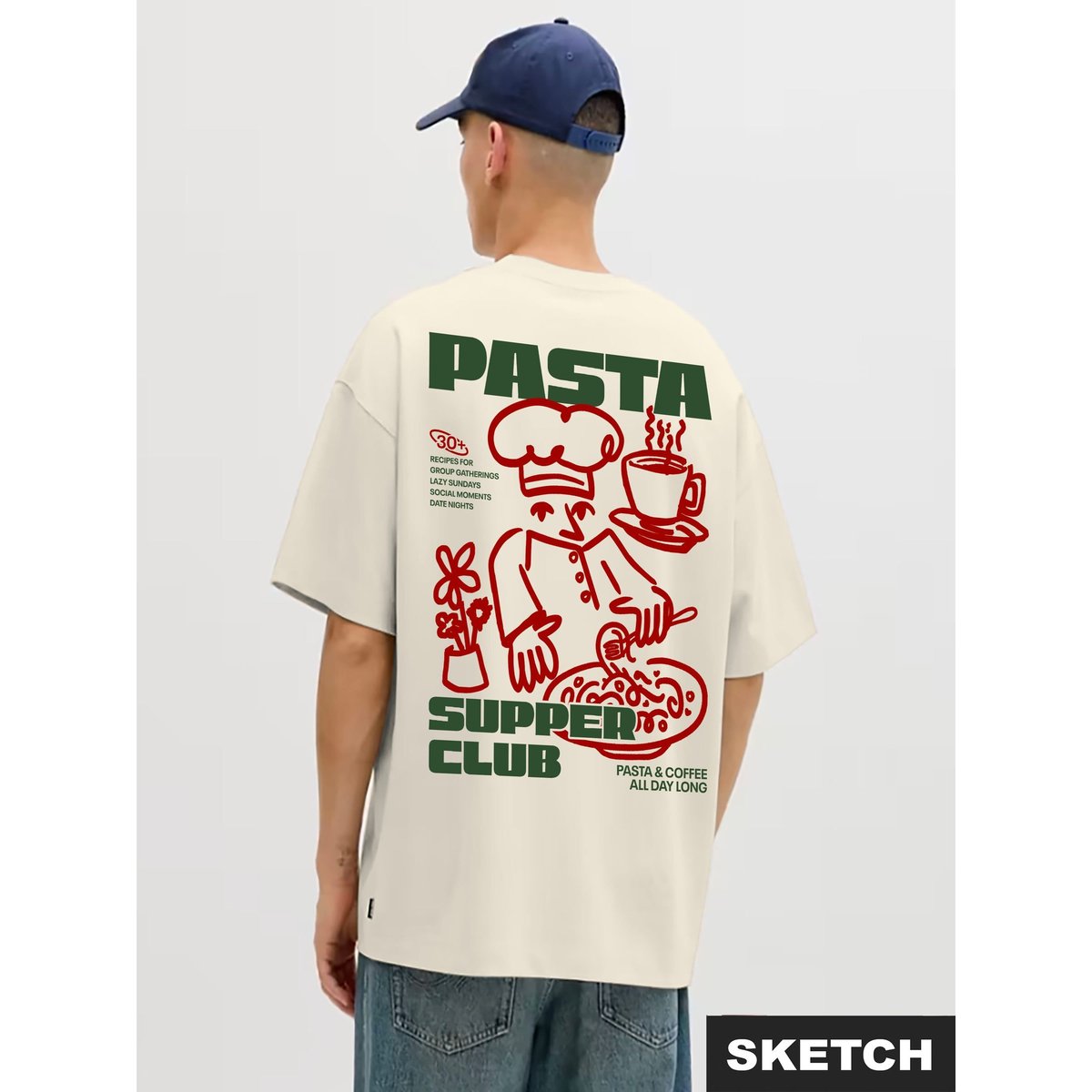 T-Shirt antique white, JACK & JONES
