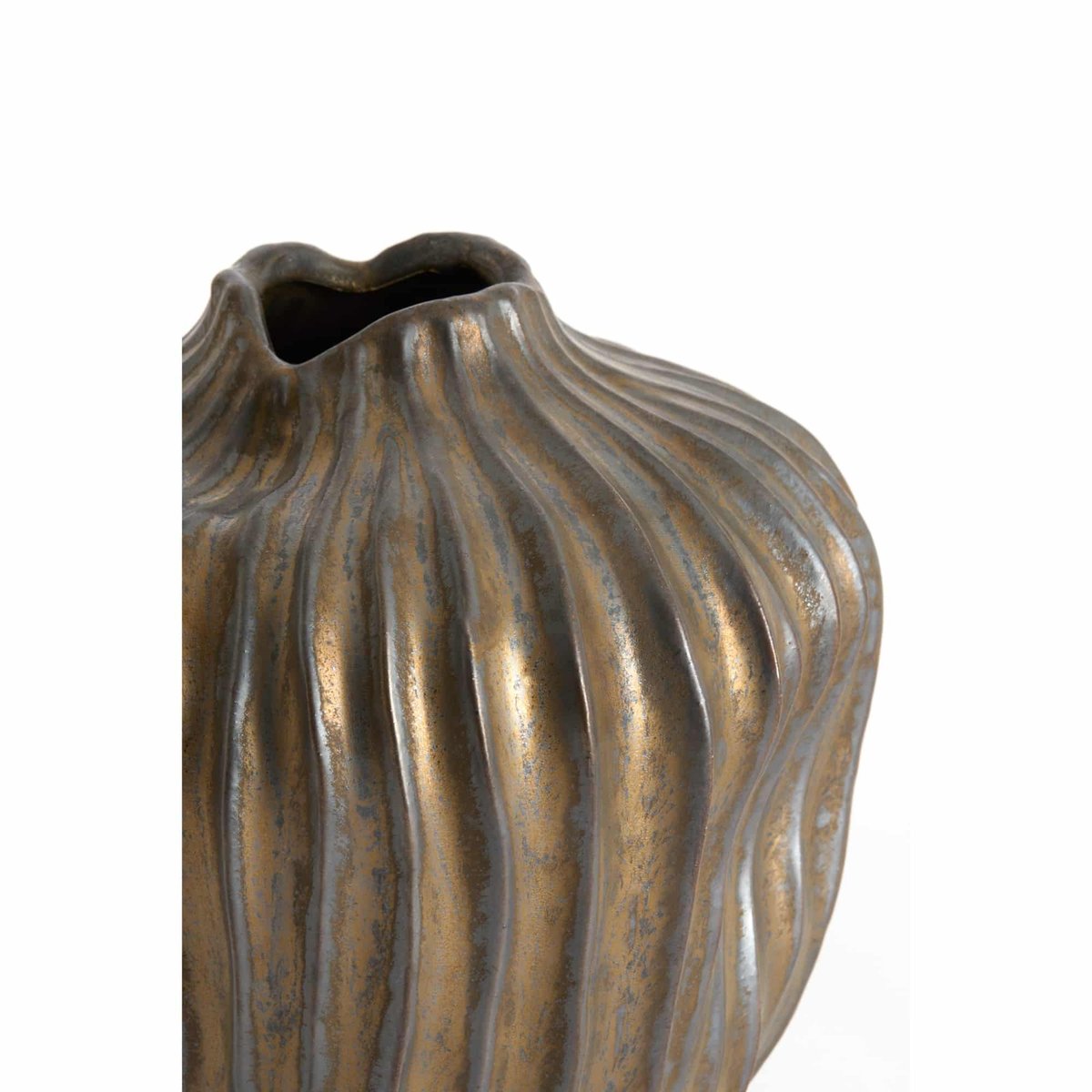 Vase Céramique VECHHIA bronze antique, LIGHT & LIVING