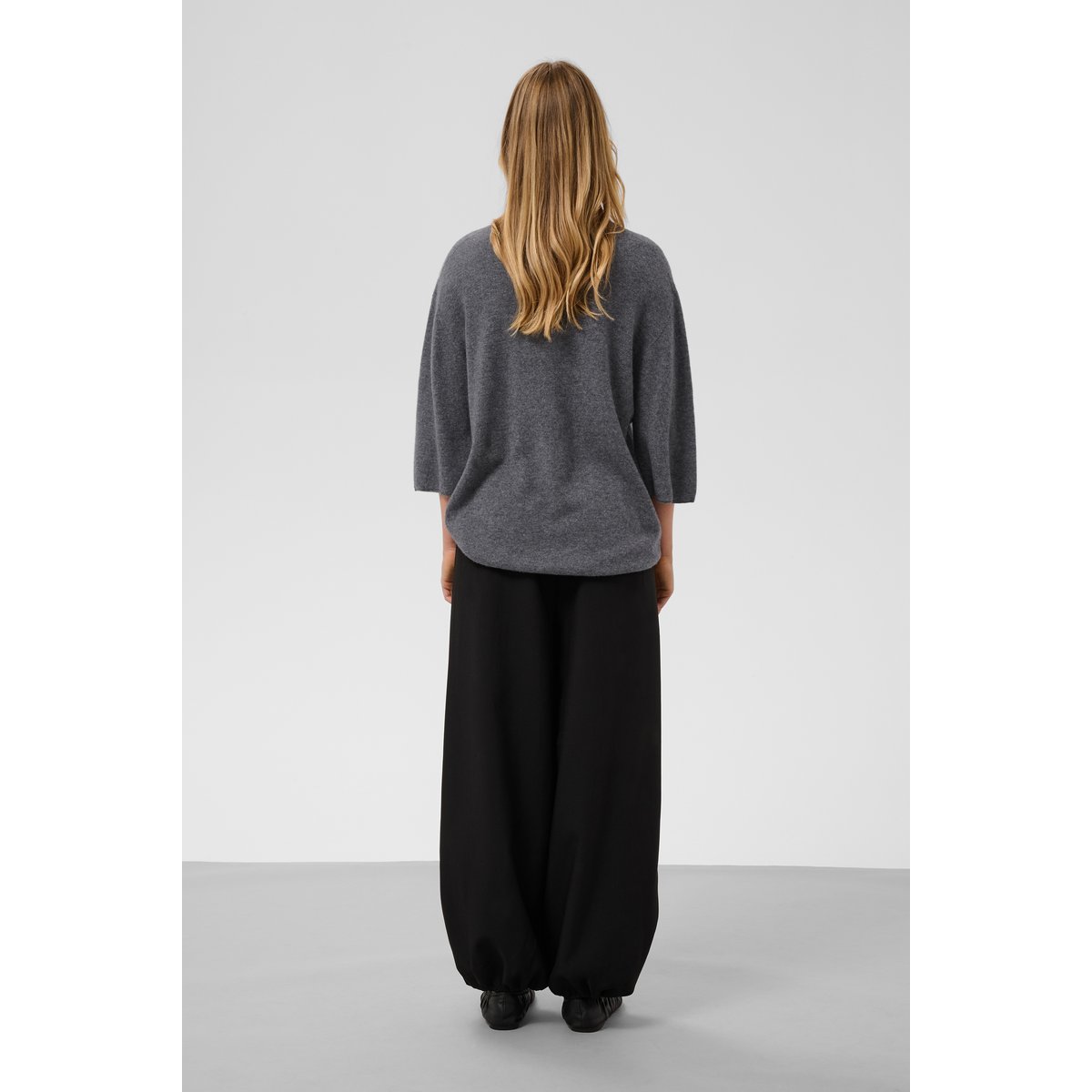 Pullover tricoté gris grey melange, SOAKED IN LUXURY