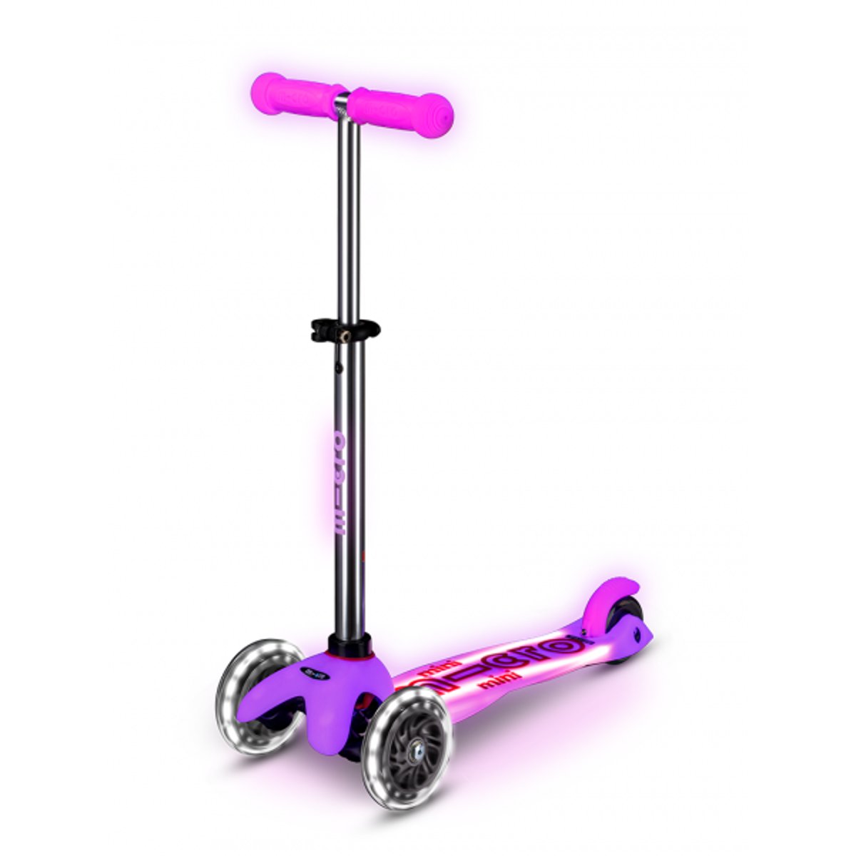 Mini Micro Deluxe Glow LED - rose, MICRO MOBILITY