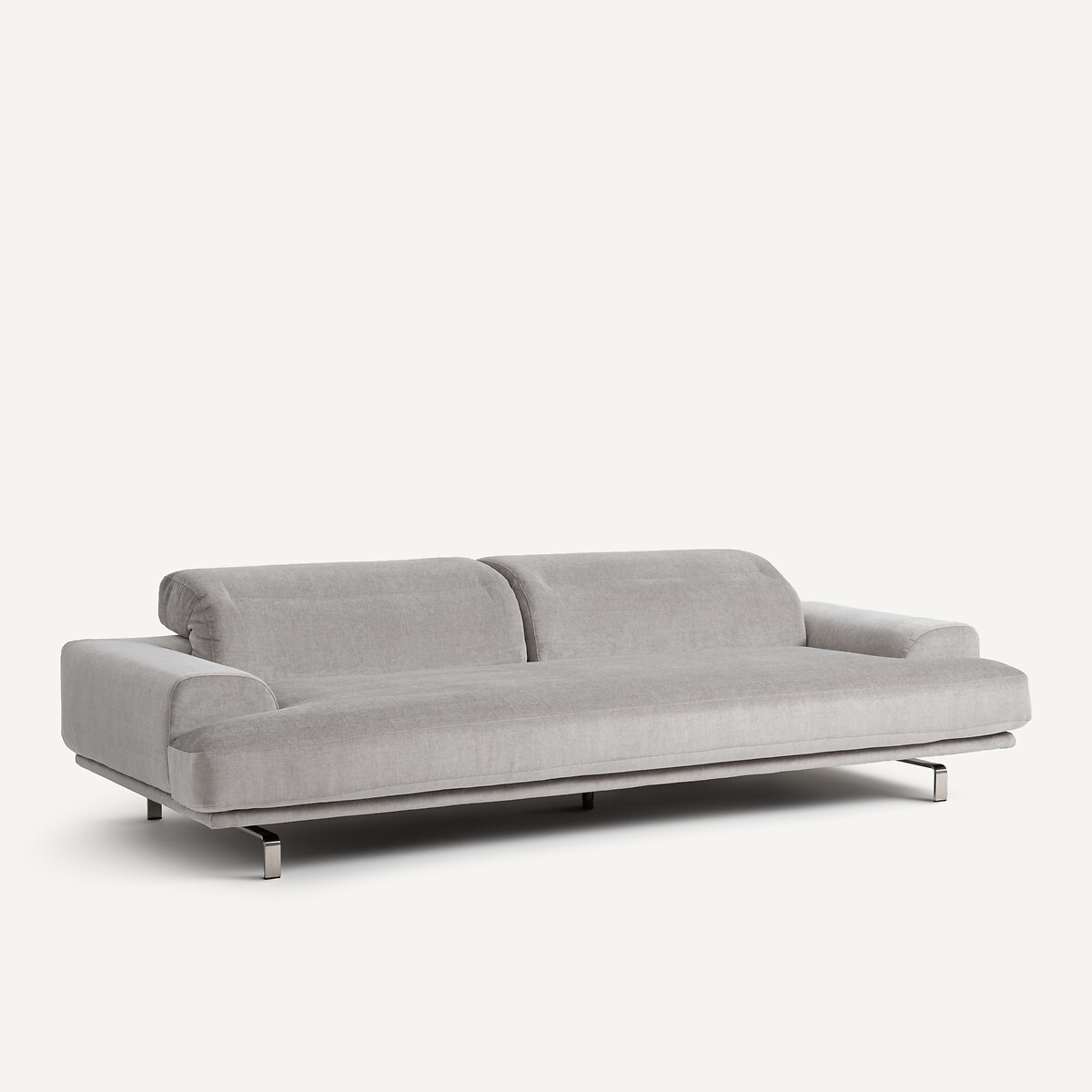 Canapé polyester mélangé, Orizonte gris clair, AM.PM