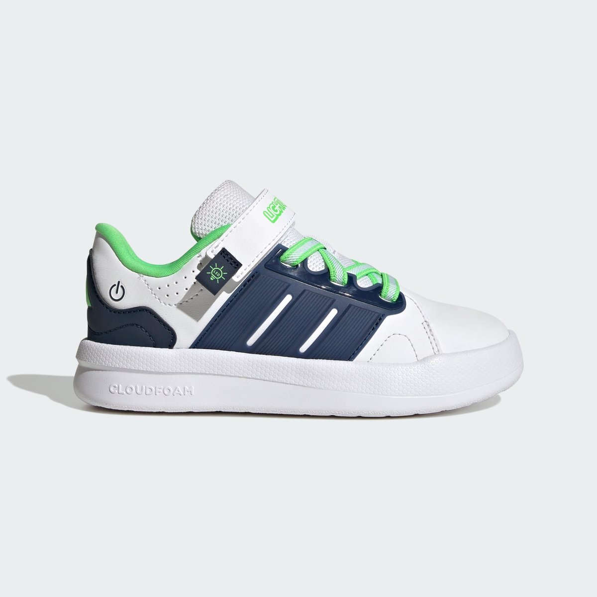 Chaussure Lightorama Court Enfants Chaussure Lightorama Court Enfants cloud white / night indigo / screaming green, ADIDAS SPORTSWEAR