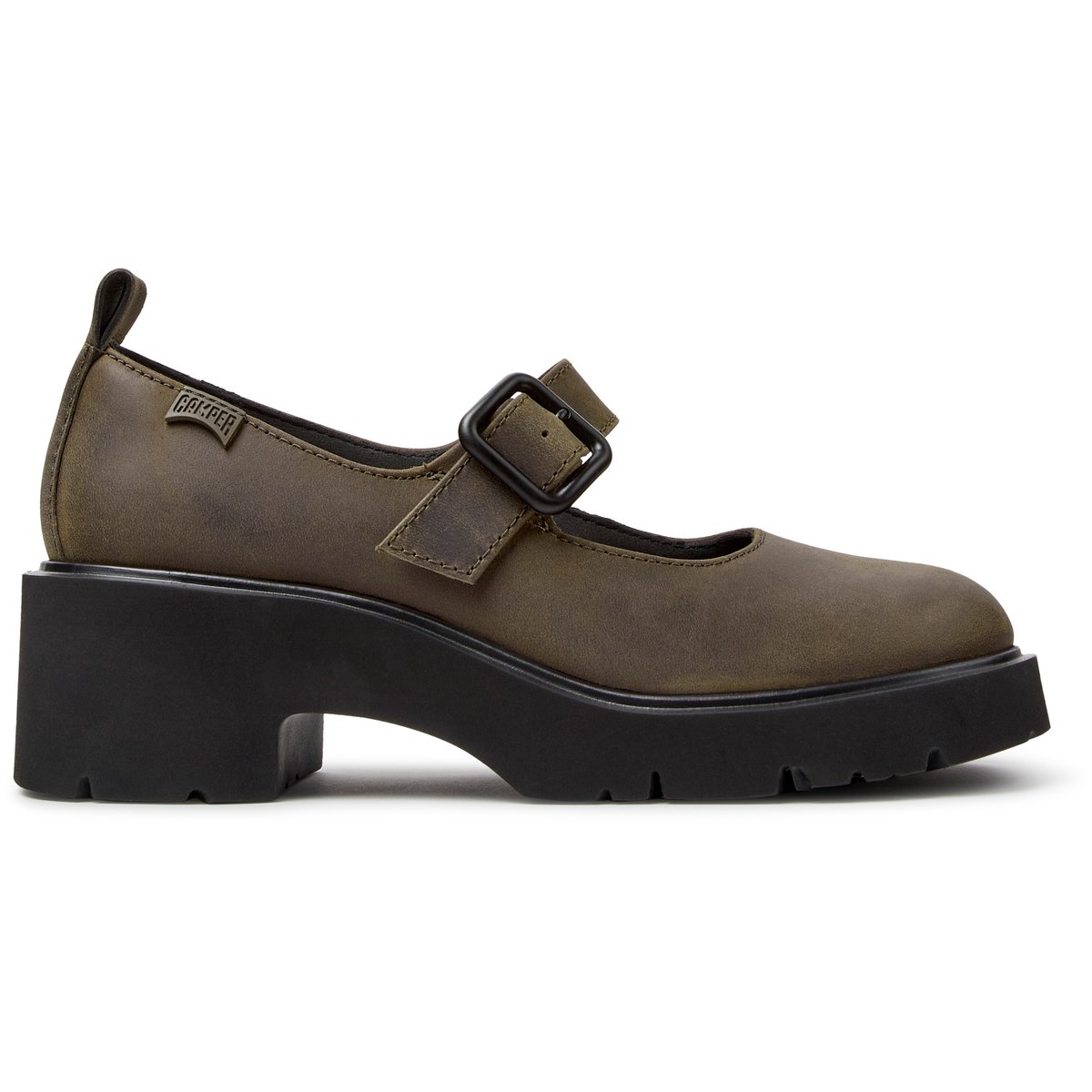 Mocassins Milah Nubuck Leather vert fonc10, CAMPER