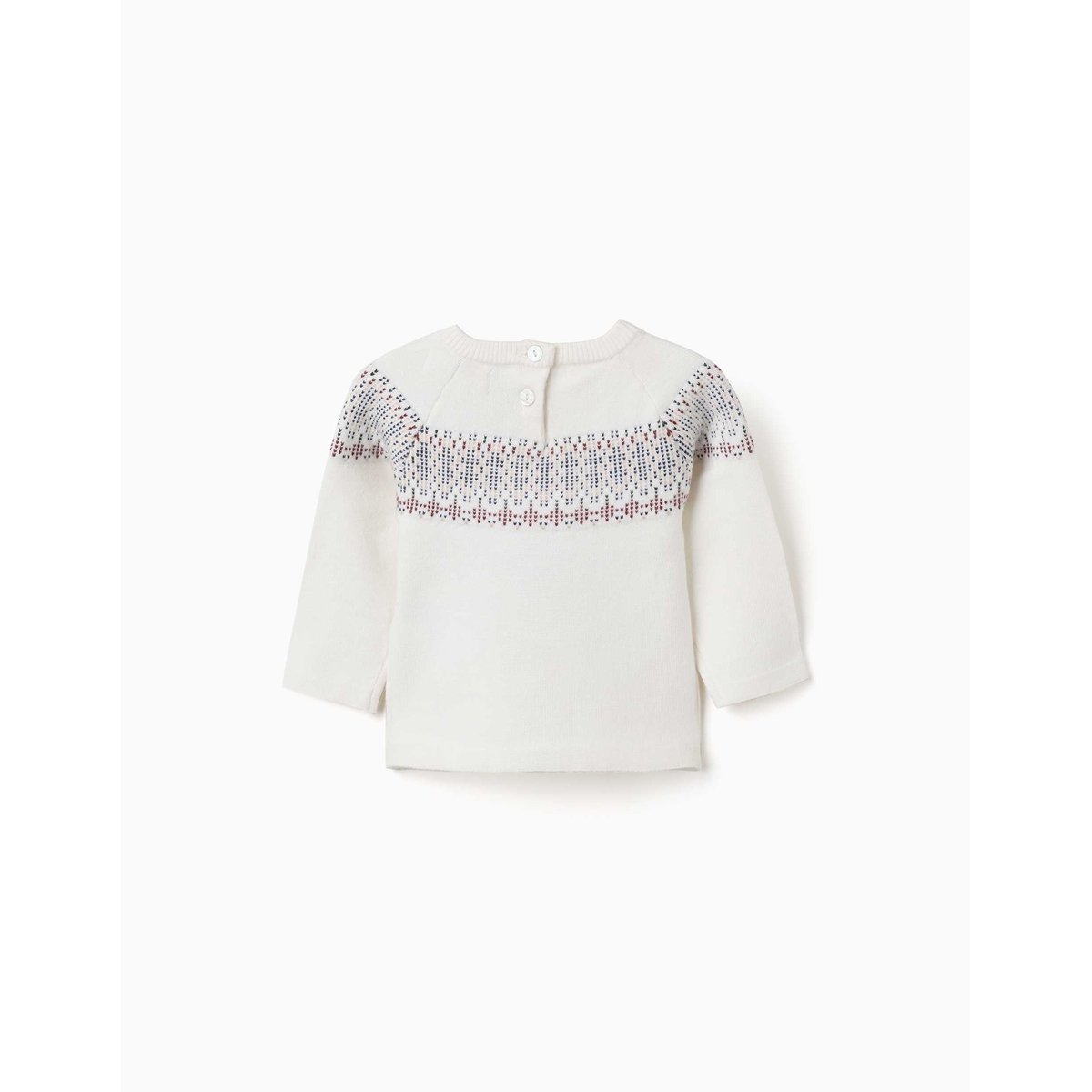 Pull en maille avec motif jacquard blanc, ZIPPY