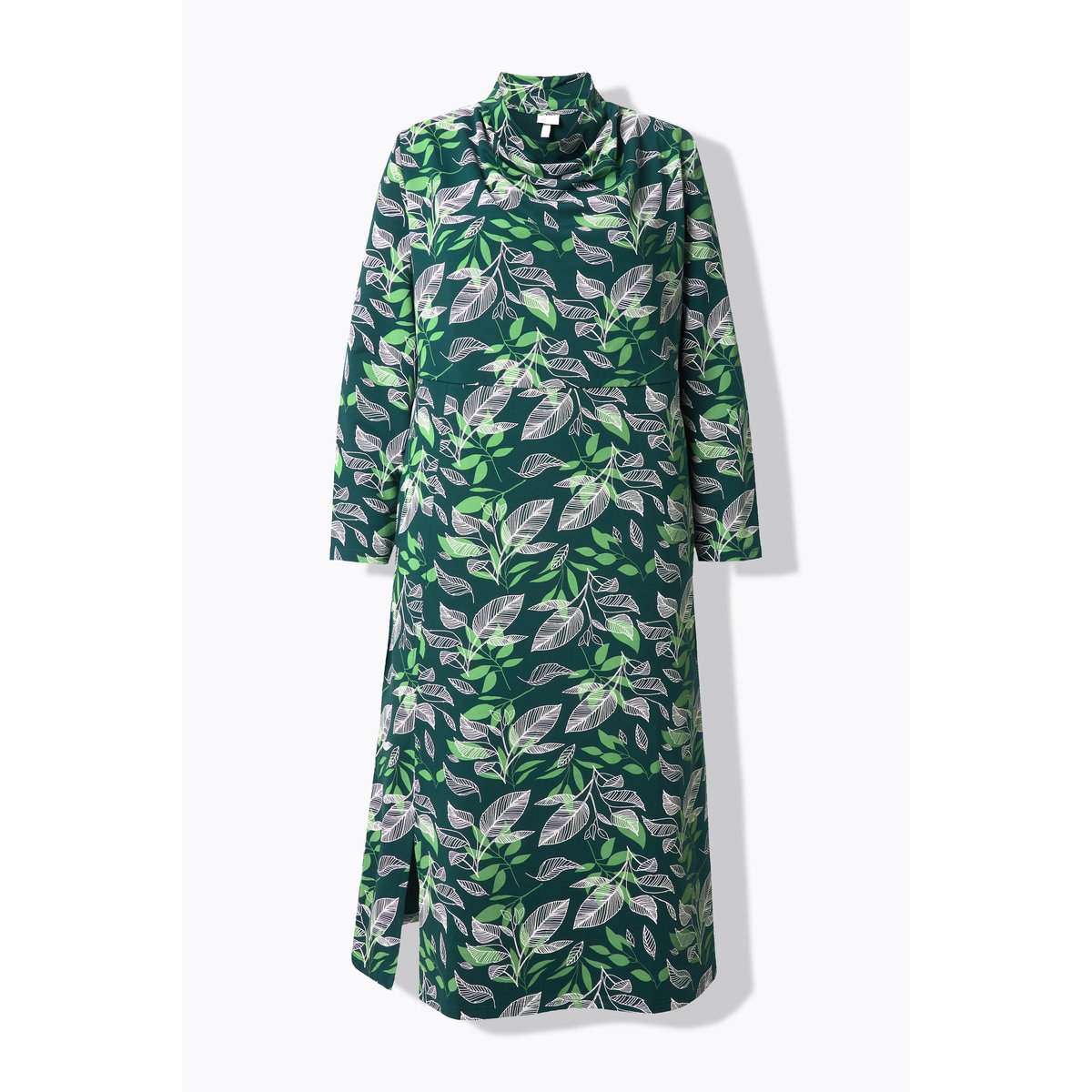 Robe en molleton de coton bio vert émeraude, ULLA POPKEN
