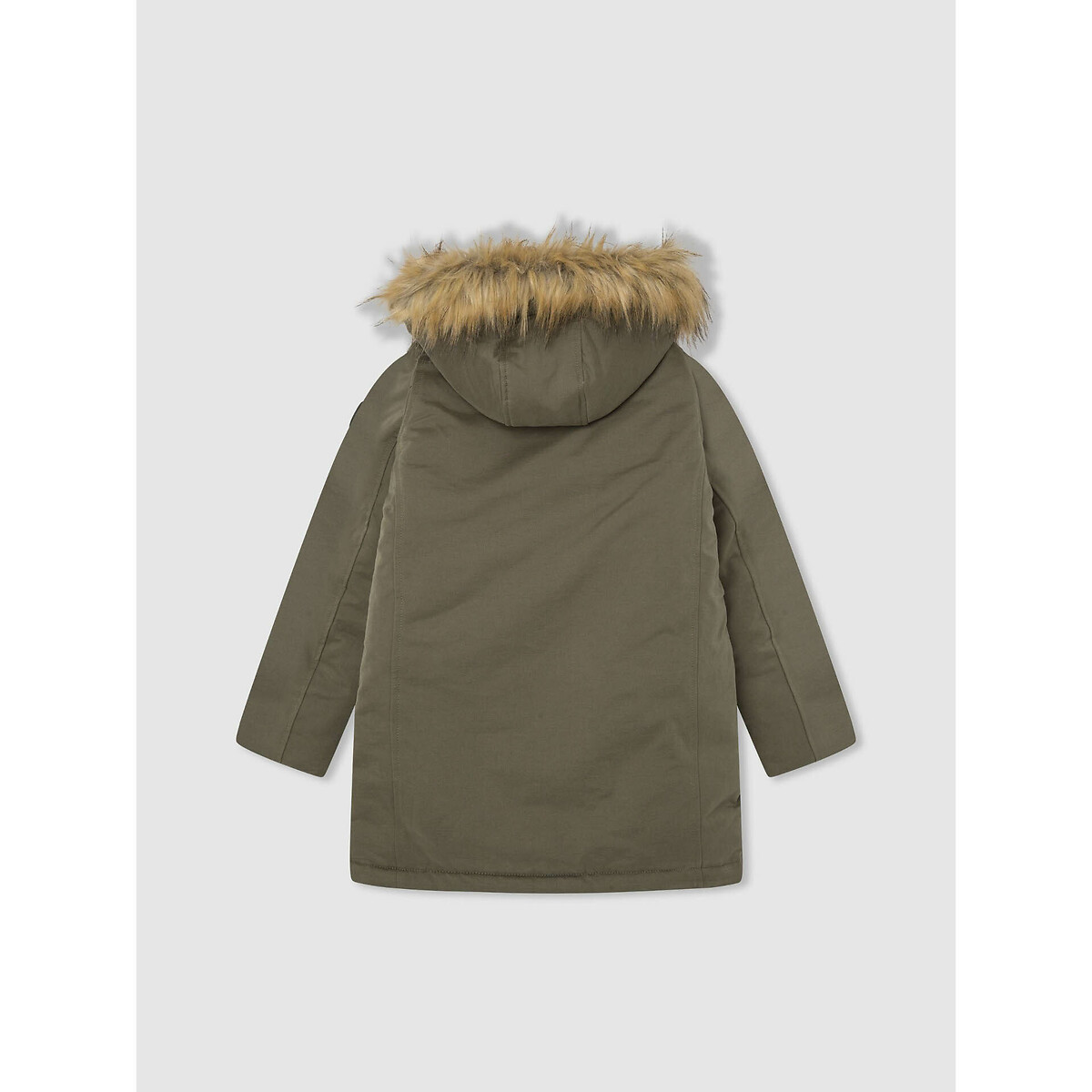 Hooded Mid-Length Parka khaki, PEPE JEANS