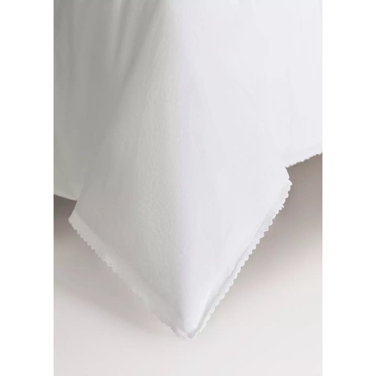 Housse de couette enfant percale garment-washed Lit 90 cm blanc, MANGO HOME